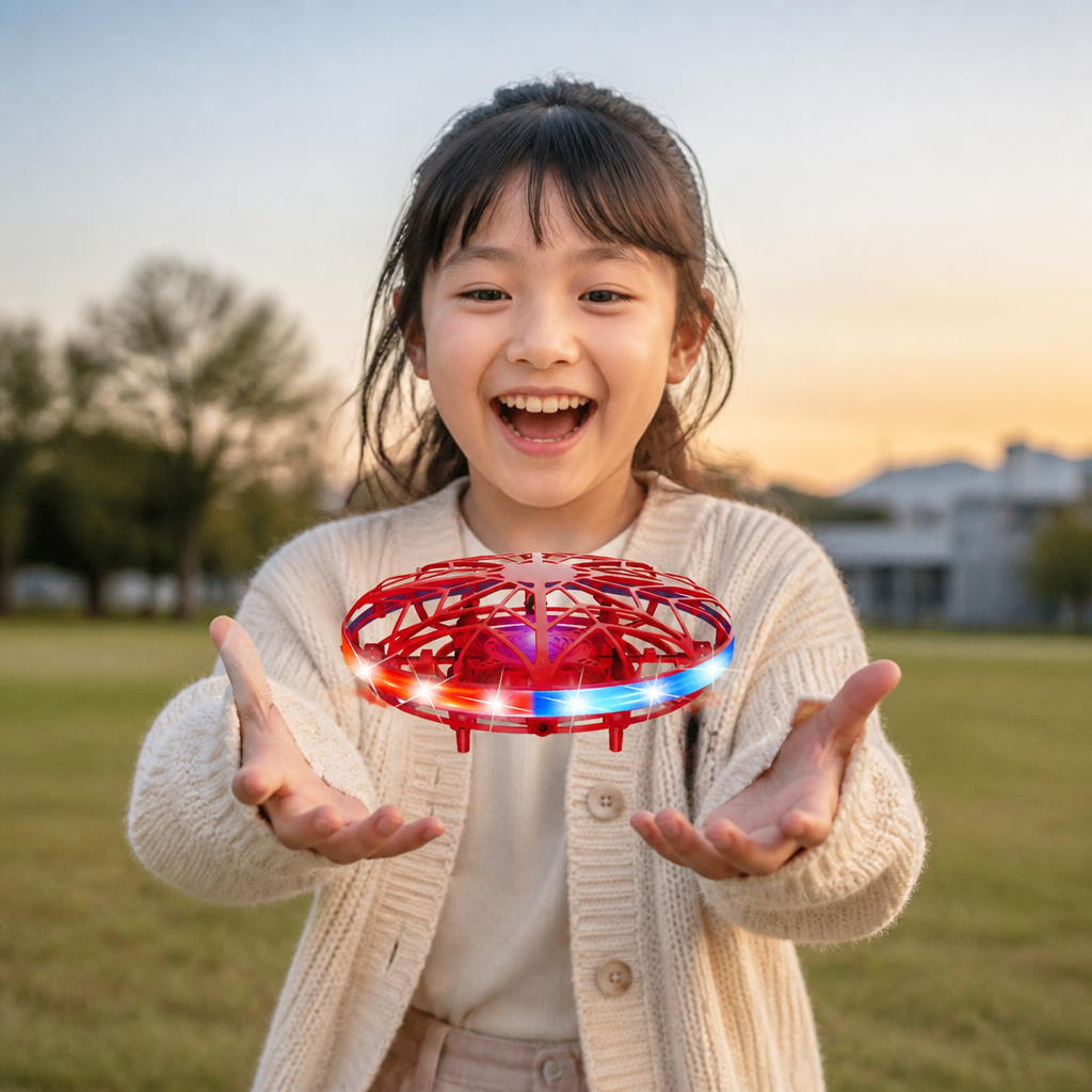 モーションセンサー搭載LED UFOフライングドローン