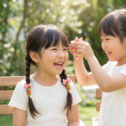 子供用かわいいスパイラルヘアゴムセット