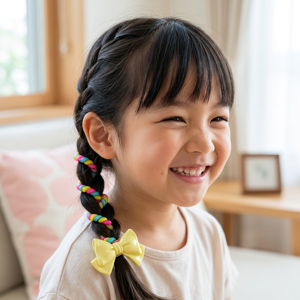 子供用かわいいスパイラルヘアゴムセット