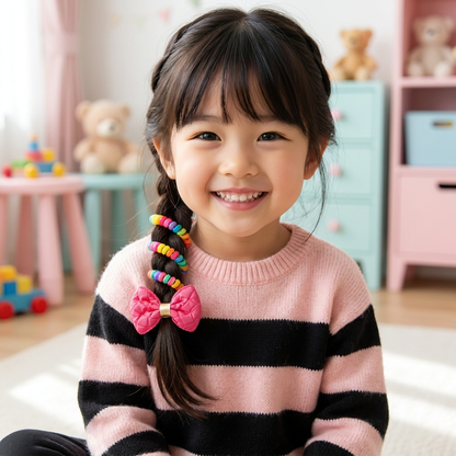 子供用かわいいスパイラルヘアゴムセット
