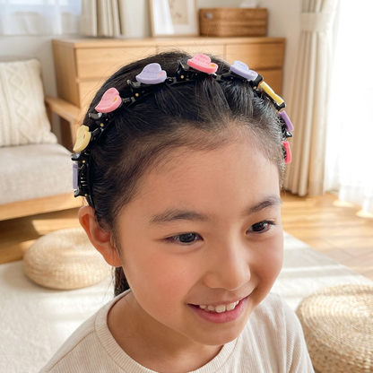 花・いちご・虹のチャーム付き キュートな女の子用ヘアクリップ＆ヘアバンド