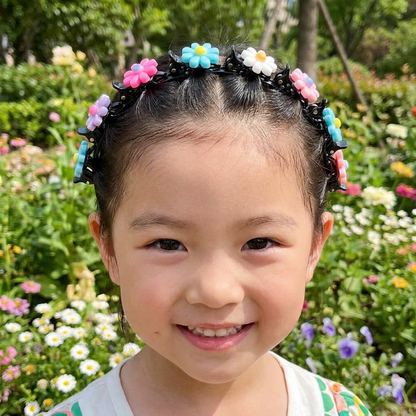 花・いちご・虹のチャーム付き キュートな女の子用ヘアクリップ＆ヘアバンド