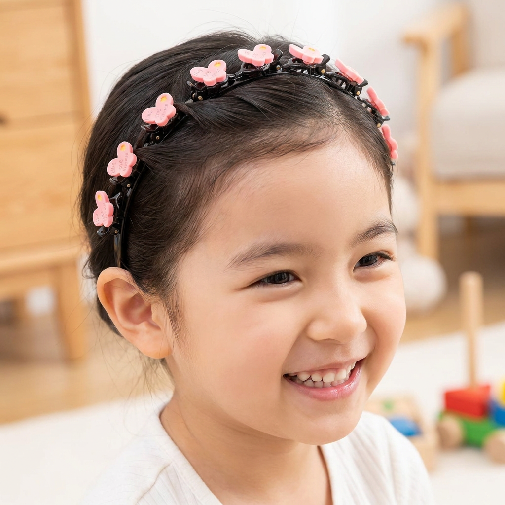 花・いちご・虹のチャーム付き キュートな女の子用ヘアクリップ＆ヘアバンド