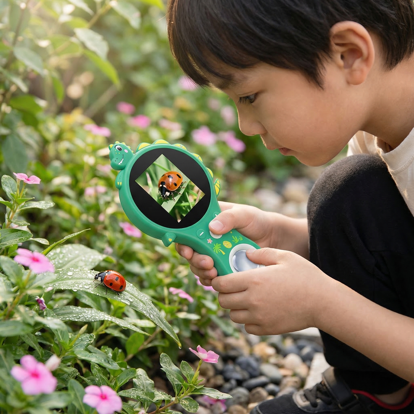 子ども用ビデオ顕微鏡（画面付き）– 小さな探検家のためのモバイル研究ツール