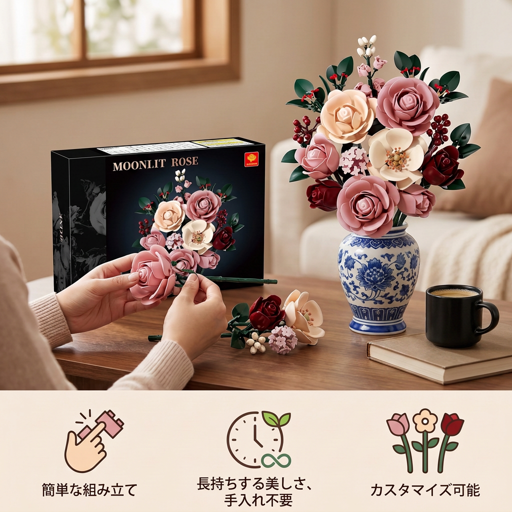 フラワーブロックブーケセット