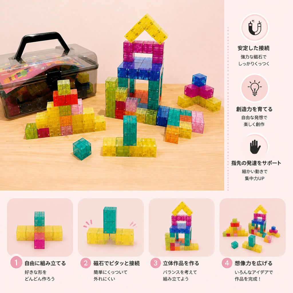 モンテッソーリ キューブ ブロックセット 子供用知育玩具