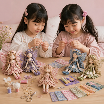 妖精DIYソーイングキット 布・アクセサリー・説明書付き 子供用手作り人形