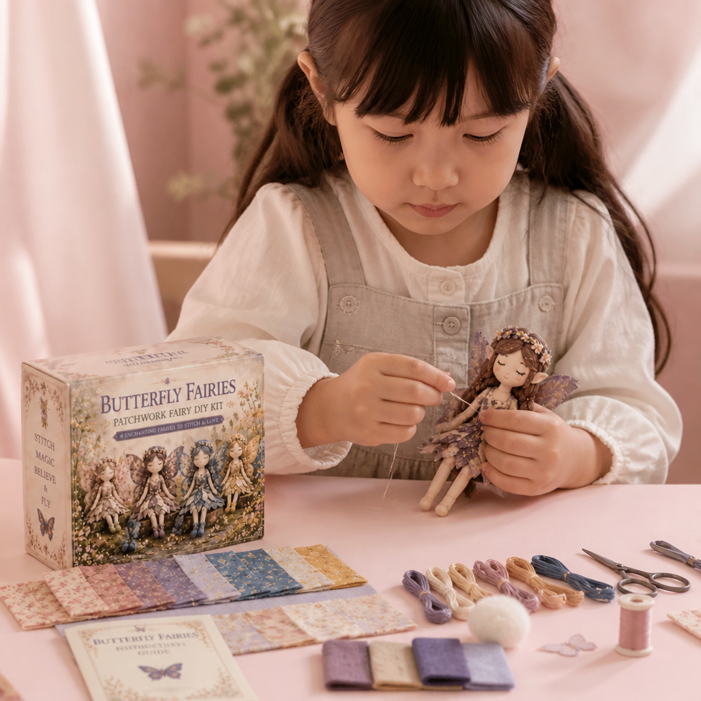 妖精DIYソーイングキット 布・アクセサリー・説明書付き 子供用手作り人形