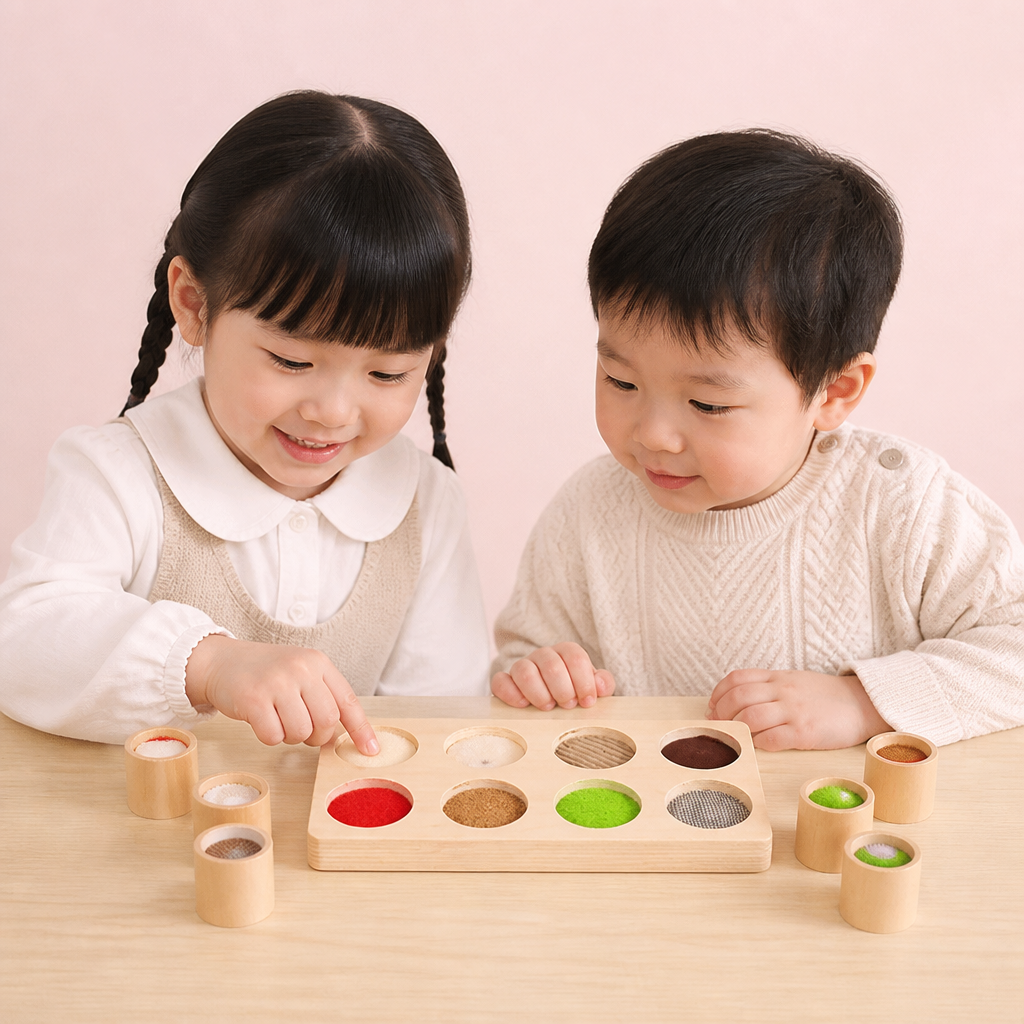 モンテッソーリ さわって学べる感覚あそび – 感覚を育む知育玩具