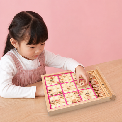 木製数独パズルボード – 知育ロジック＆算数ゲーム