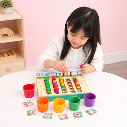 モンテッソーリ 色と数字の分類農場学習ゲーム