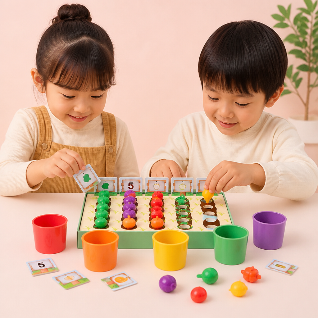 モンテッソーリ 色と数字の分類農場学習ゲーム