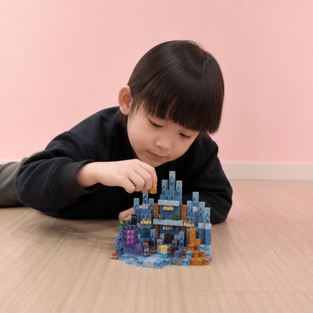 100ピース マグネット式ブロックセット – 子ども向けモンテッソーリSTEM知育組み立ておもちゃ