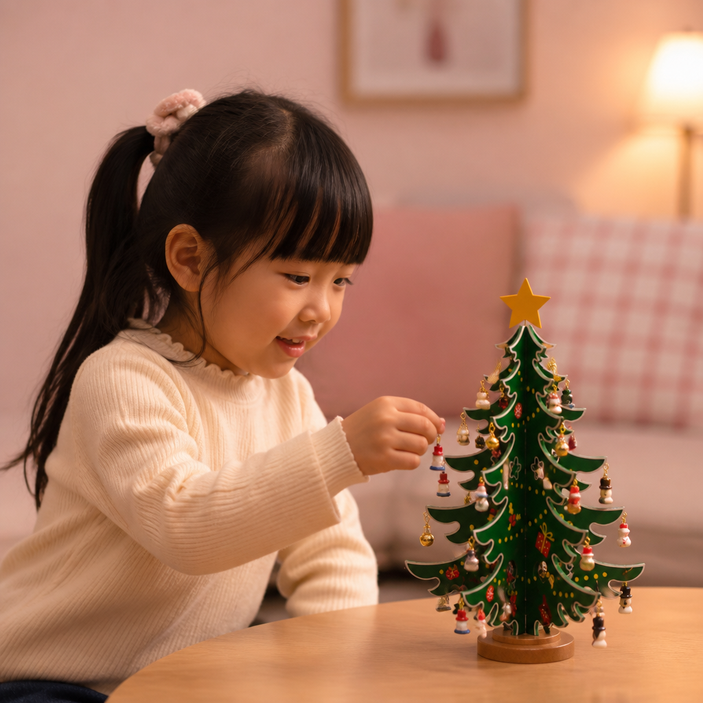 24日間ミニクリスマスツリーオーナメント アドベントカレンダー 子ども用