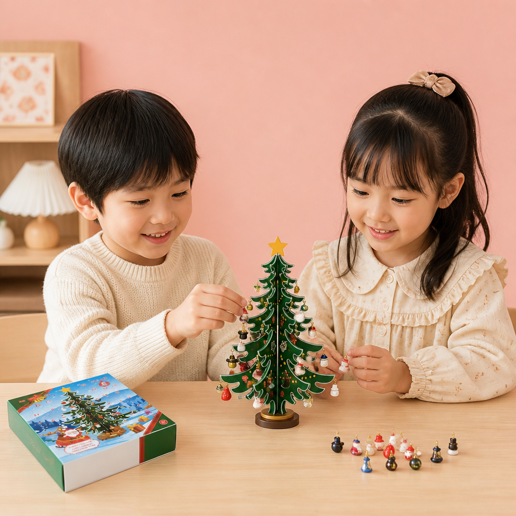24日間ミニクリスマスツリーオーナメント アドベントカレンダー 子ども用