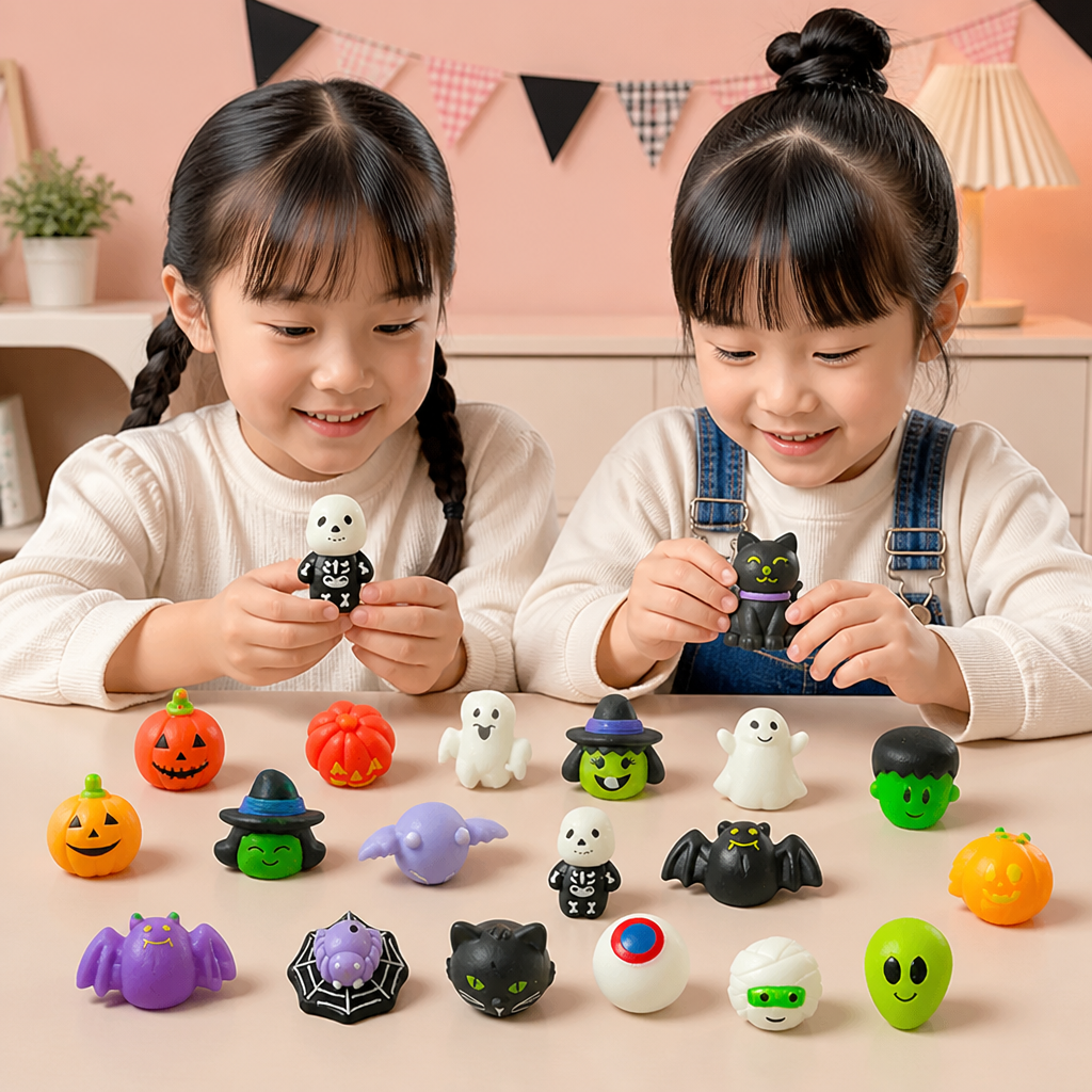 ハロウィン用 洗って繰り返し使えるスクイーズおもちゃセット｜パーティーギフト＆トリック・オア・トリート用