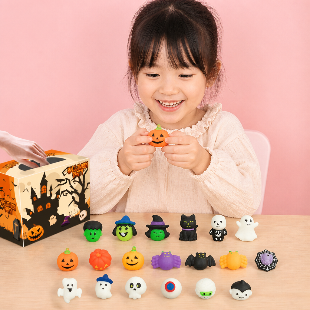 ハロウィン用 洗って繰り返し使えるスクイーズおもちゃセット｜パーティーギフト＆トリック・オア・トリート用