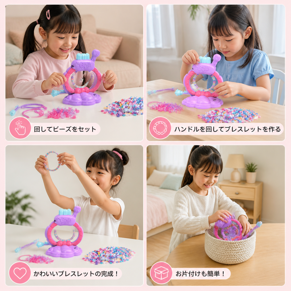 女の子向けDIYブレスレット作りマシンキット