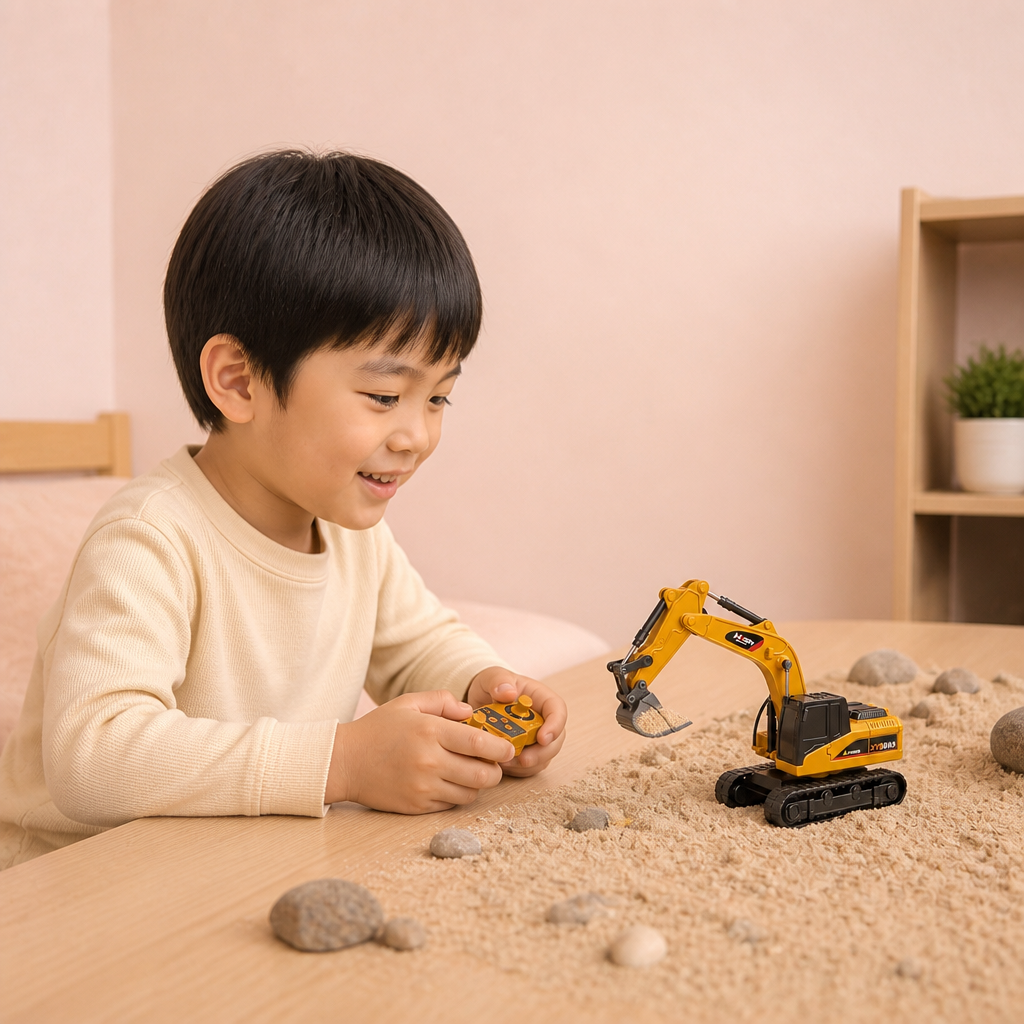 1:64スケール RC建設車両 – フォークリフト、ショベルカー、ダンプカー＆ブルドーザー