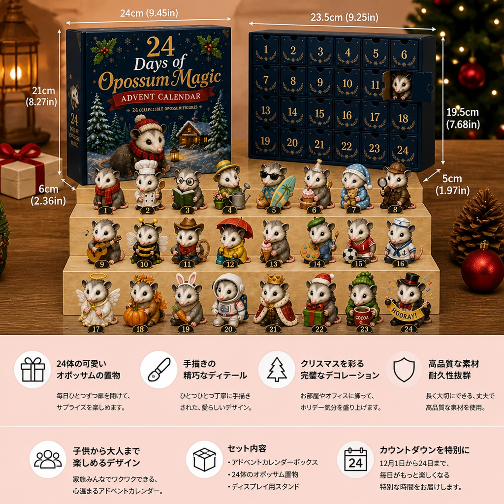 24日間のオポッサムマジック・アドベントカレンダー