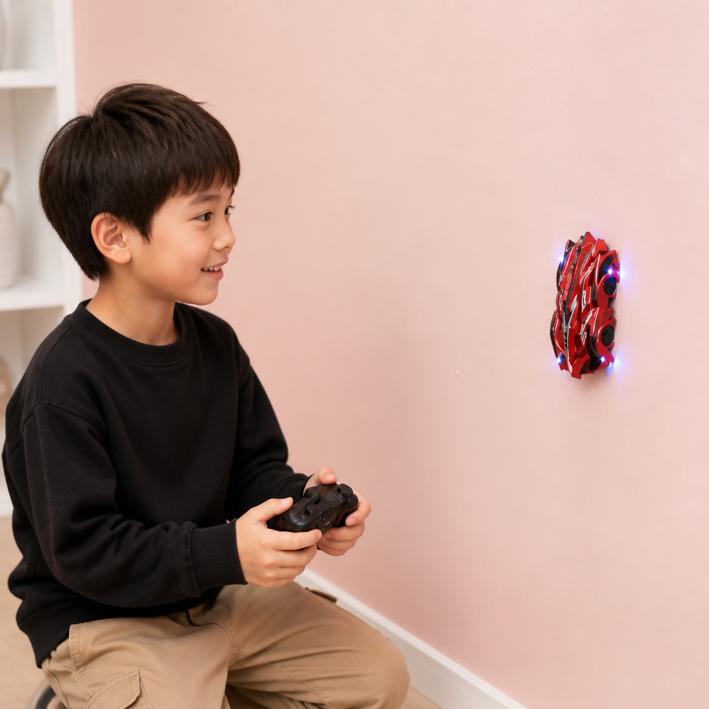 LEDライト付き 壁登りラジコンカー