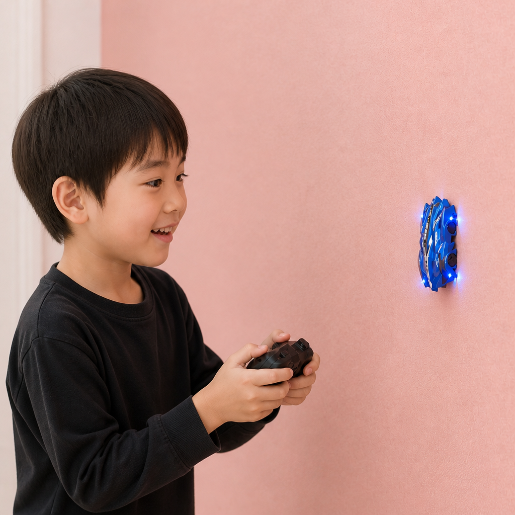 LEDライト付き 壁登りラジコンカー