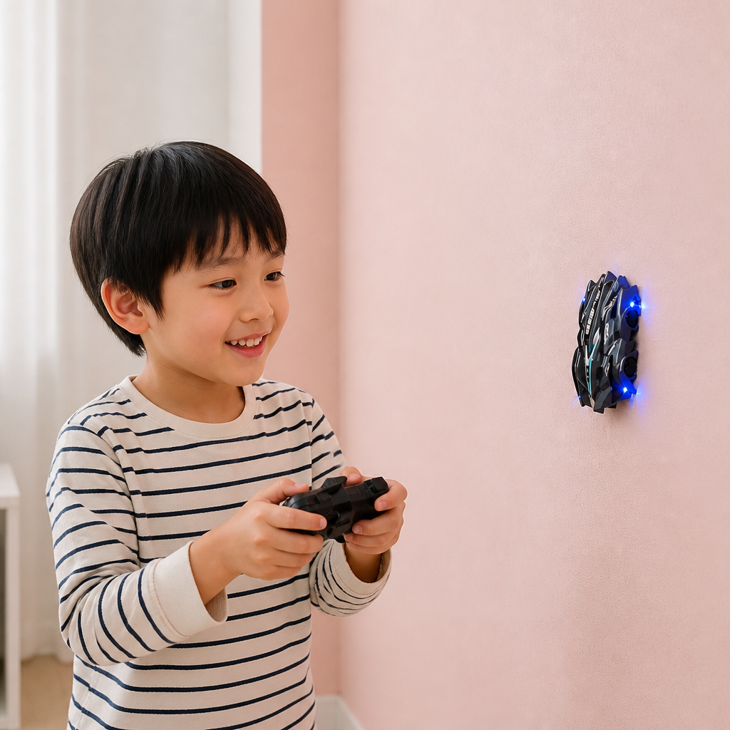 LEDライト付き 壁登りラジコンカー