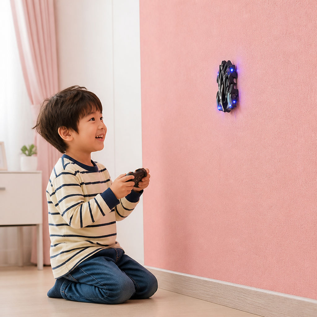 LEDライト付き 壁登りラジコンカー