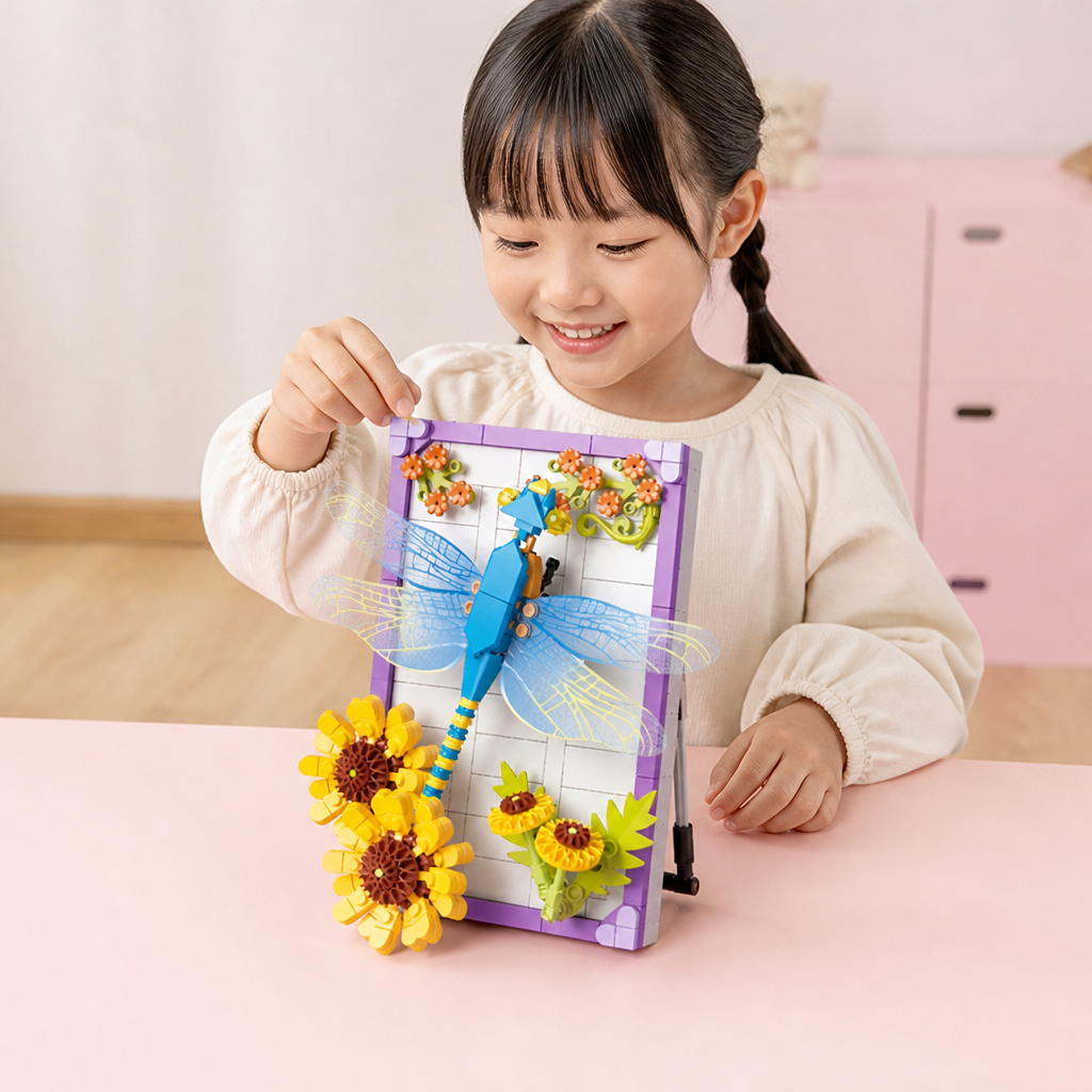 DIY 3D自然フレーム組み立てセット – 花と昆虫