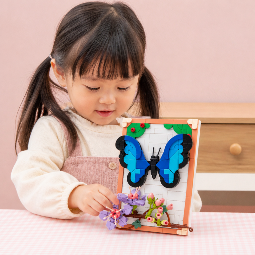 DIY 3D自然フレーム組み立てセット – 花と昆虫