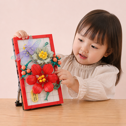 DIY 3D自然フレーム組み立てセット – 花と昆虫