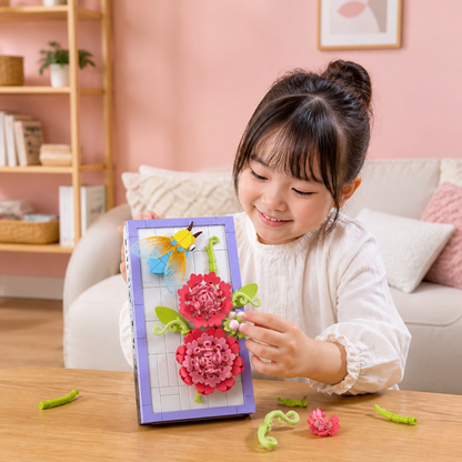 DIY 3D自然フレーム組み立てセット – 花と昆虫