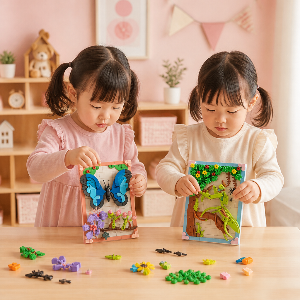 DIY 3D自然フレーム組み立てセット – 花と昆虫