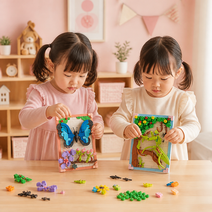 DIY 3D自然フレーム組み立てセット – 花と昆虫