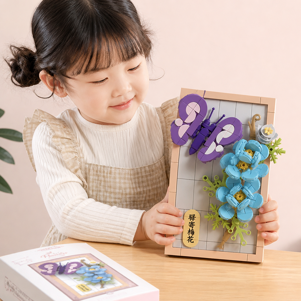 DIY 3D自然フレーム組み立てセット – 花と昆虫