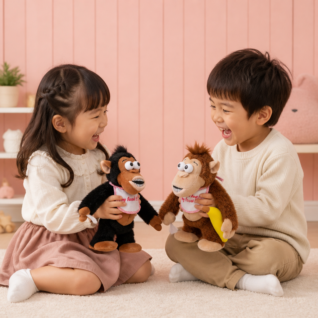 踊るバナナモンキーのぬいぐるみ