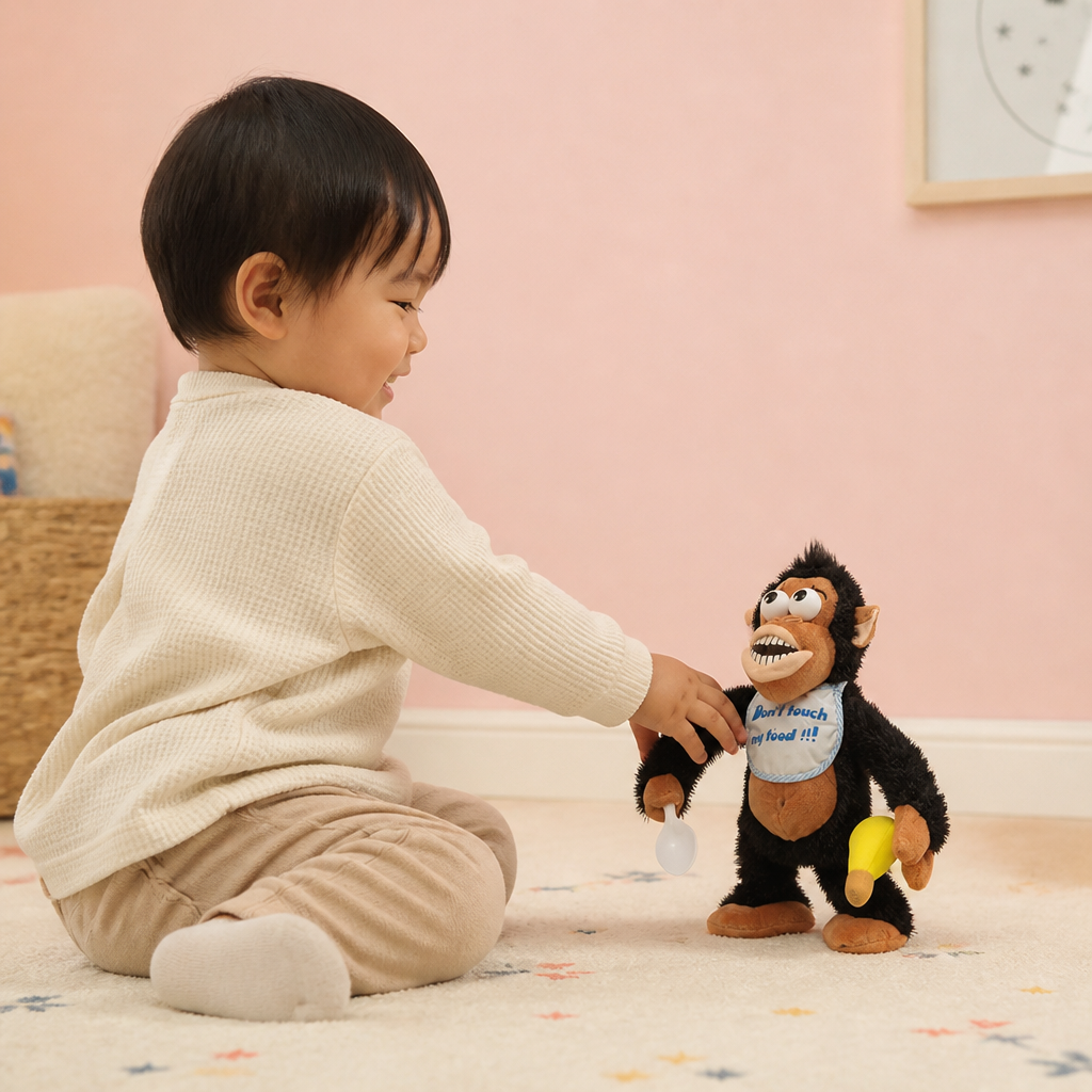 踊るバナナモンキーのぬいぐるみ