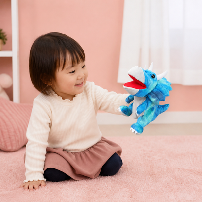 楽しい恐竜のぬいぐるみハンドパペット