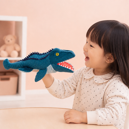 楽しい恐竜のぬいぐるみハンドパペット