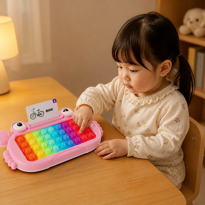 音声付きインタラクティブ学習タブレット 知育フラッシュカード・ポップイットキーボード・スペリング＆フォニックスゲーム