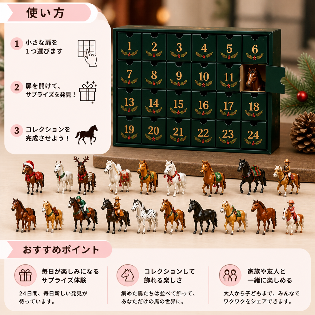 馬好きのためのアドベントカレンダー – クリスマスまでの24日間のサプライズ