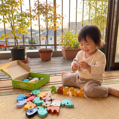 モンテッソーリ式3Dアルファベットブロックセット（52ピース）