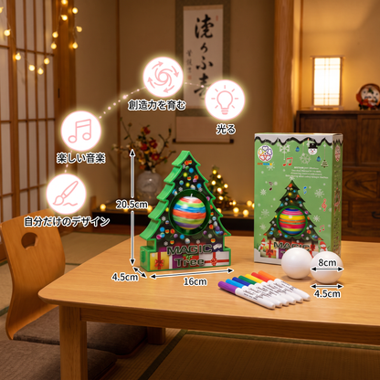回転式オーナメントに色を塗るクリスマスDIY工作セット
