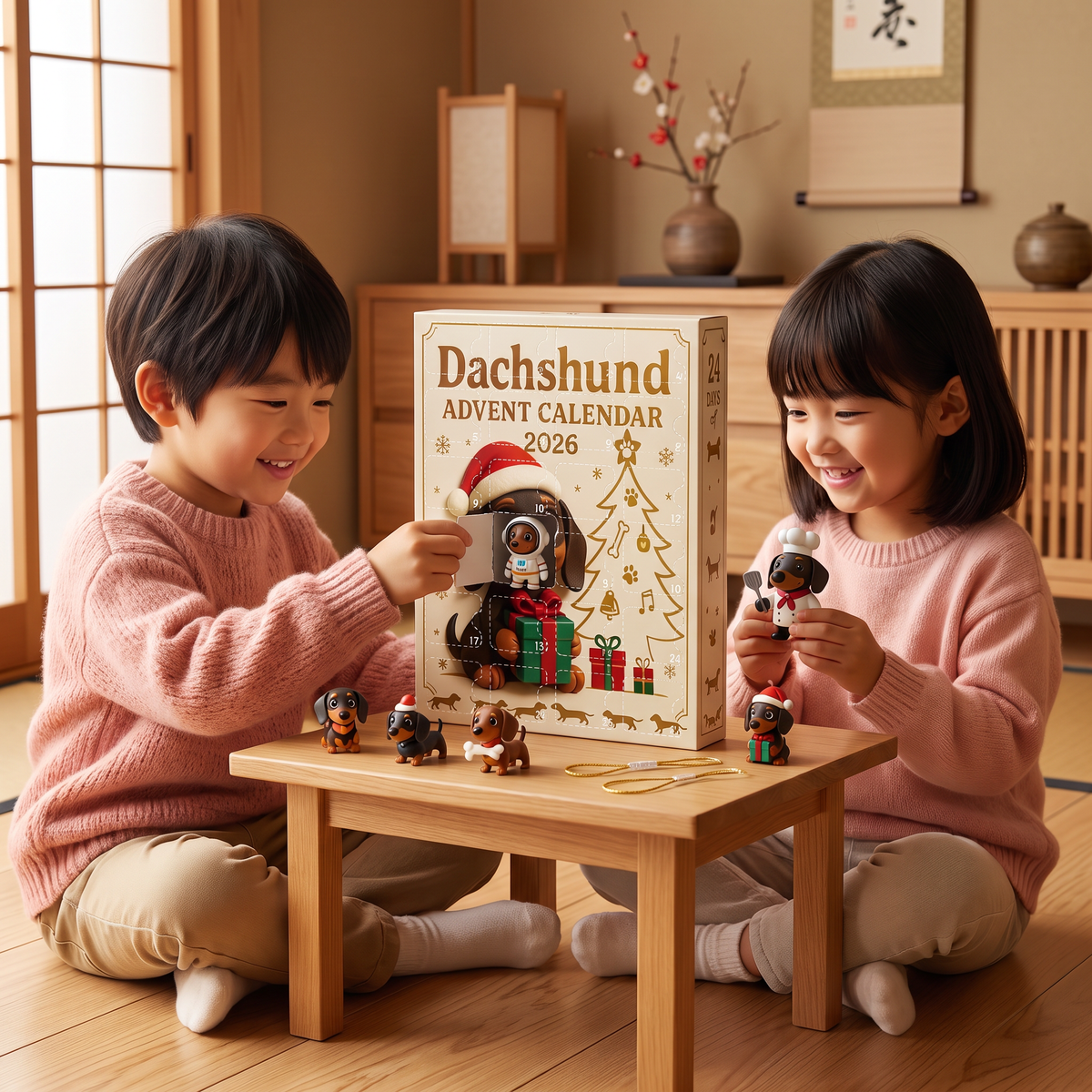 サプライズフィギュア付き 24日間ダックスフンド アドベントカレンダー
