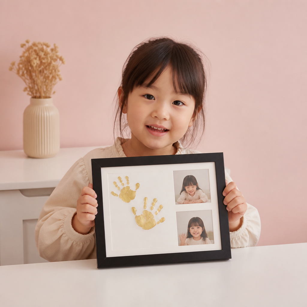 子ども用DIY手形メモリアルフレームキット – 手形＆フォトディスプレイ