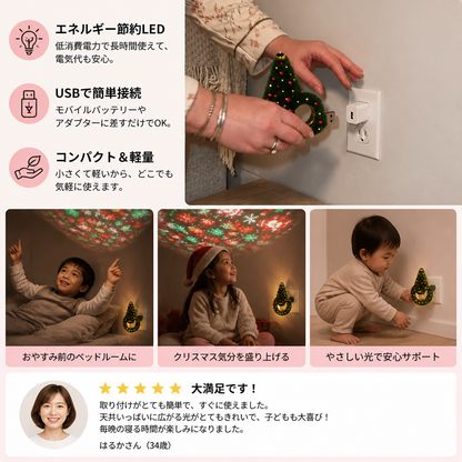 クリスマスツリー型プロジェクターライト