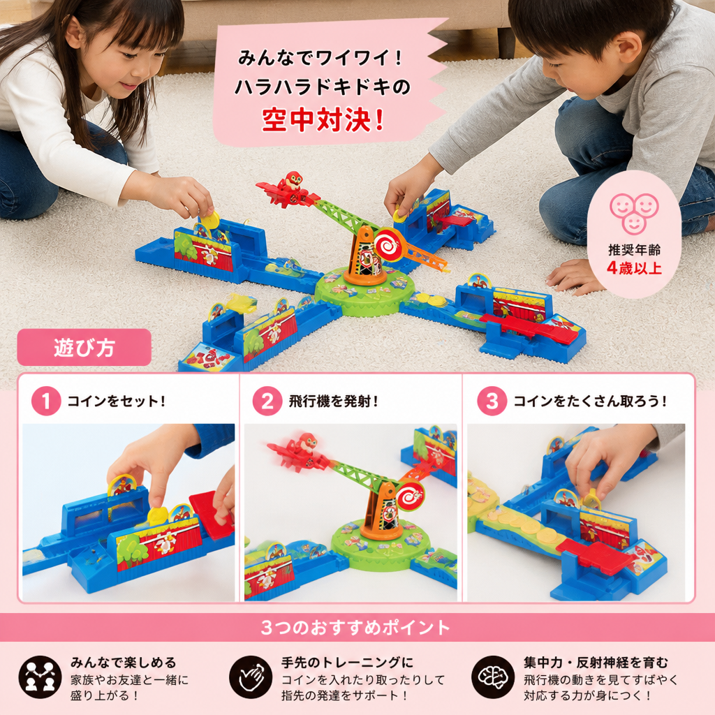 インタラクティブ飛行機ボードゲーム – 家族で楽しめるマルチプレイヤーゲーム