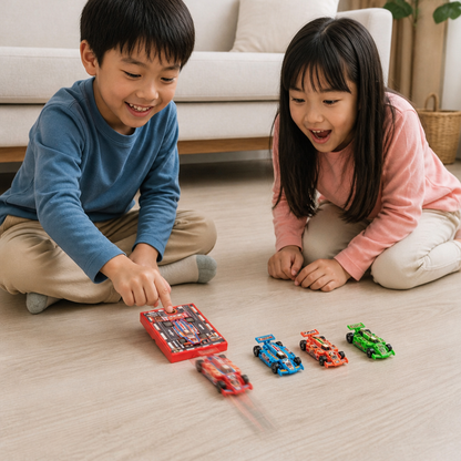 ポケットサイズのレーシングカーランチャーおもちゃ