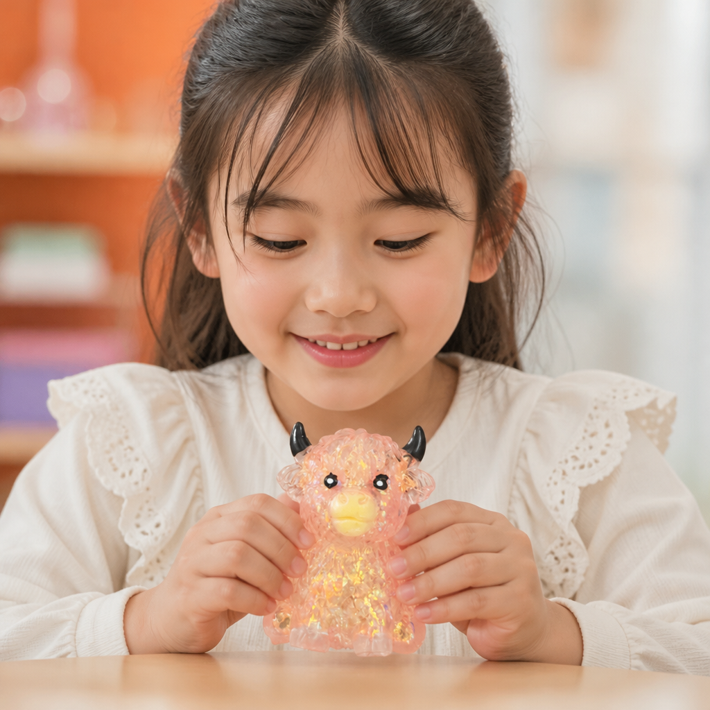 ミニハイランド牛スクイーズ – ストレス解消おもちゃ