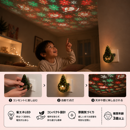 クリスマスツリー型プロジェクターライト
